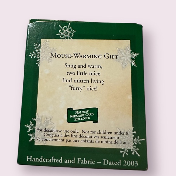 NIB Vintage 2003 Hallmark “Mouse-Warming Gift” MiniatureSet of 3 Ornaments - Picture 2 of 6